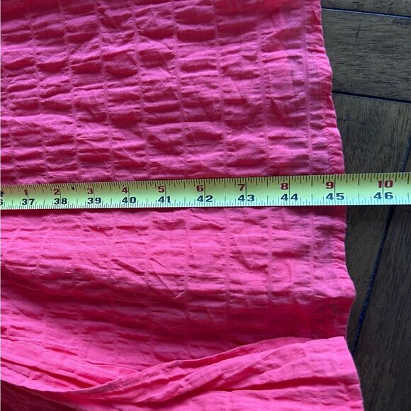 A New Day Women's Pink Coral Ruffle Short Sleeve MIDI Dress Size Medium - Picture 5 of 13